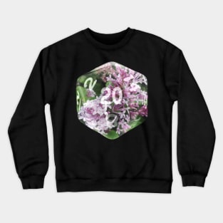 Nat 20 Pink Blossom with Green Leaves Crewneck Sweatshirt